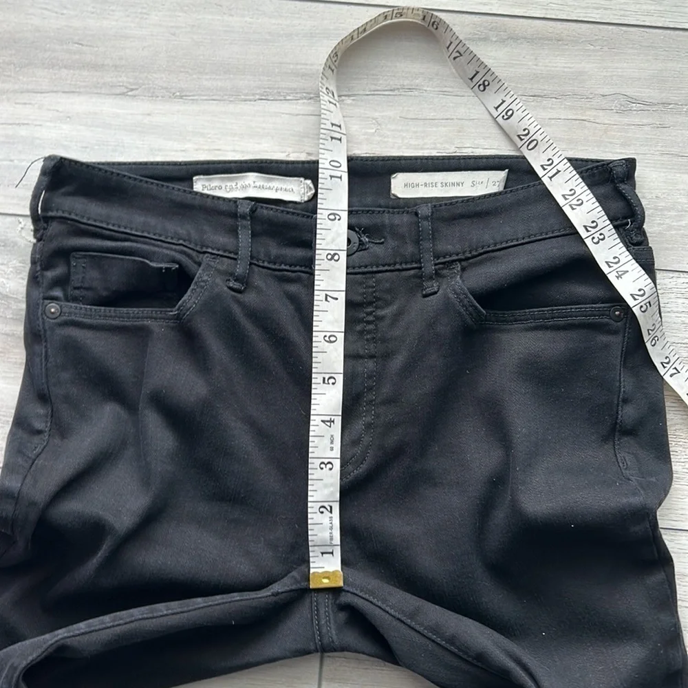 Pilcro and the letterpress high rise skinny jeans size 27 in black